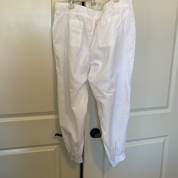 Joe Fresh linen/cotton blend ankle pant. Size XL. White - Picture 2 of 4